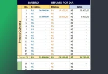 Planilha de fluxo de caixa pronta