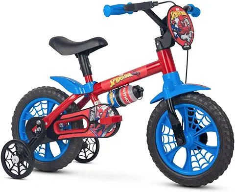 Bicicleta Infantil Aro 12 Spider Man, Nathor, Multicor