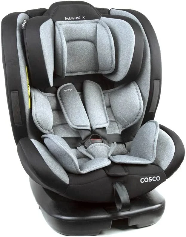 Cadeirinha Evolutty, 0 a 36kg, com Giro 360º, Isofix, Cosco, Cinza Mescla