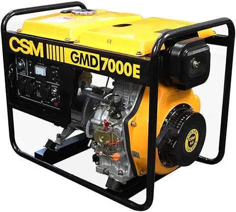 Gerador de Energia Portátil a Diesel 4T Partida Manual e Elétrica