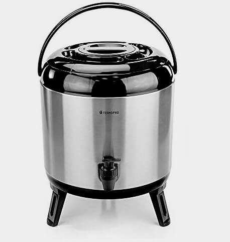 Botijão Térmico Aço-Inox, 6L, Termopro TP6519, Aço Inox