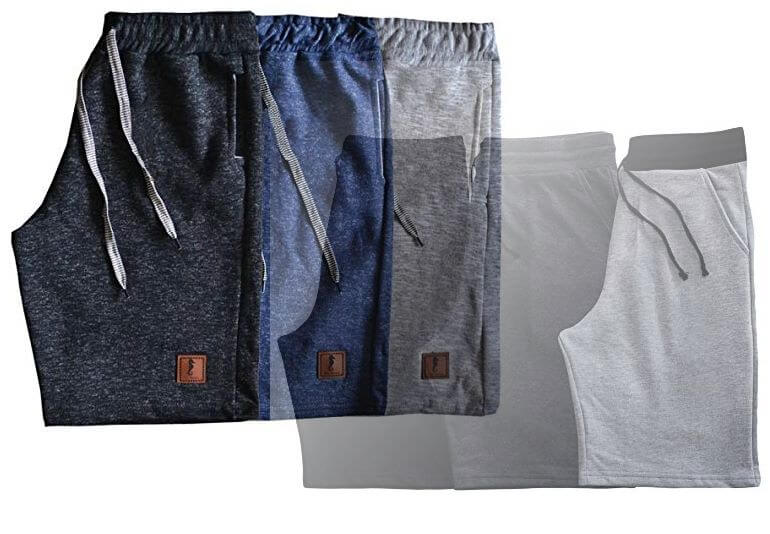 Kit 03 Bermudas Moletom Polo Marine