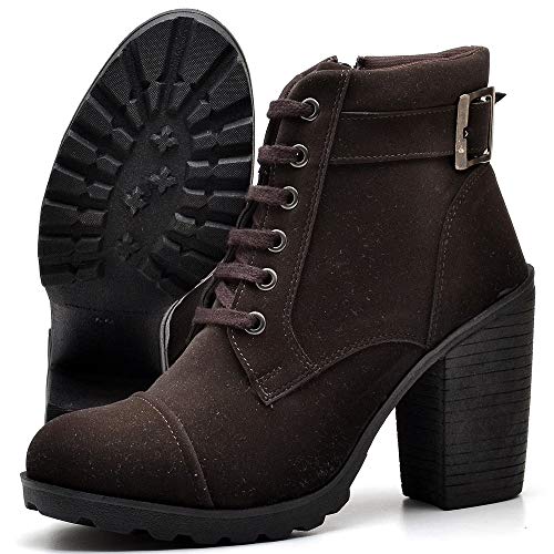 Bota Tratorada Feminina Salto Alto DUBUY R01DB