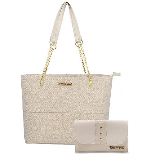 Kit Bolsa sacola com carteira feminina Amanda Brazil