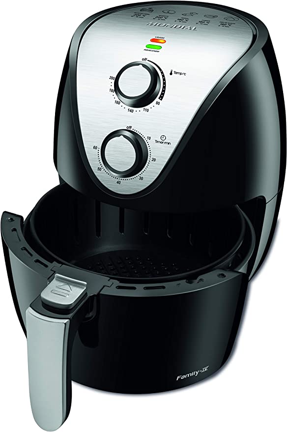 Fritadeira Sem Óleo Mondial, Family Inox-I - 4L, 127V, Preto, 1500W - NAF-03i