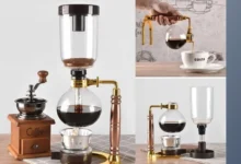 Máquina de café sifão com pote de aço inoxidável