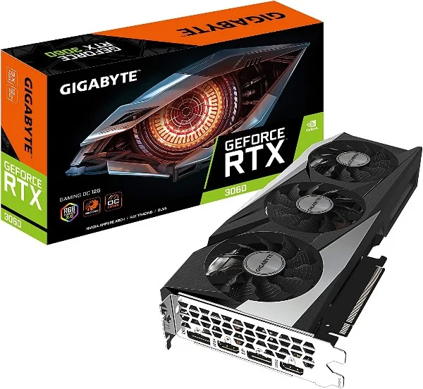 Placa de vídeo Gigabyte RTX 3060 GAMING 12GB