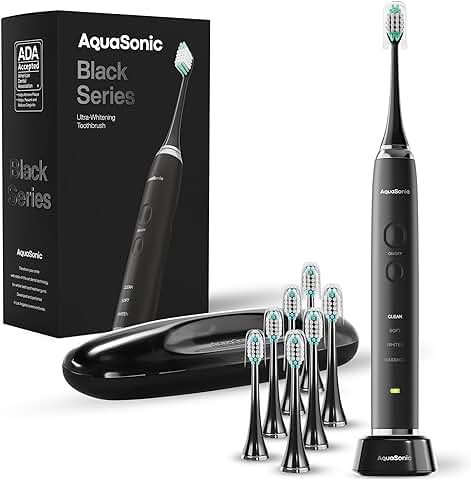 Aquasonic escova de dentes ultra clareadora Black Series
