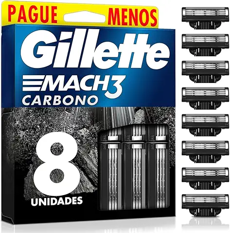 Refils Para Barbear Gillette Mach3 Carbono Carga para Aparelho de Barbear