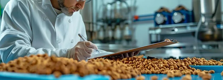 o pH é ajustado para fazer as proteínas se agregarem e se separarem da solução