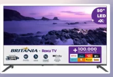 Smart TV 50 Britânia Roku TV LED