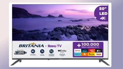 Smart TV 50 Britânia Roku TV LED
