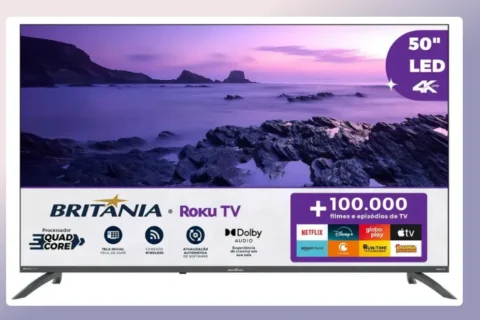 Smart TV 50 Britânia Roku TV LED