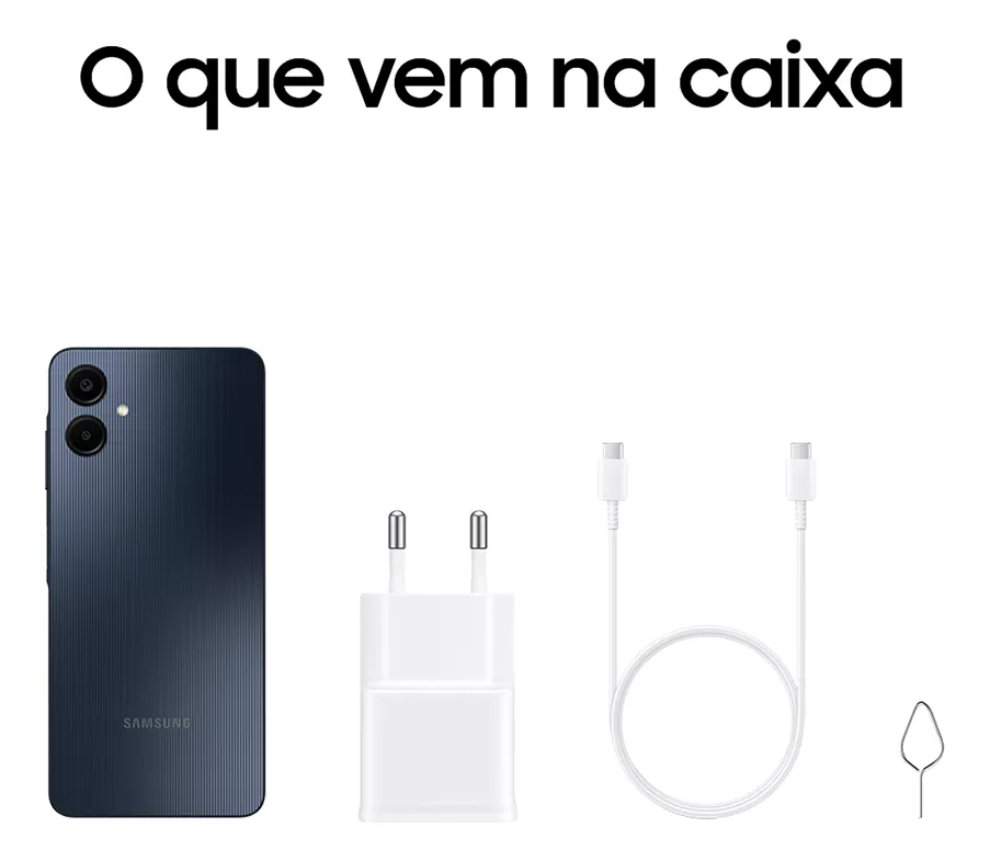 O que vem na caixa do Smartphone Galaxy A06?