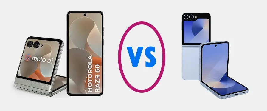 Comparando o Motorola Razr 60 vs Samsung Galaxy Z Flip 6