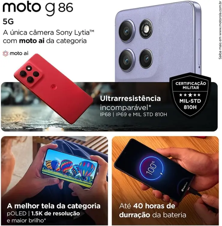 Os Benefícios do Smartphone Motorola Moto g86 5G