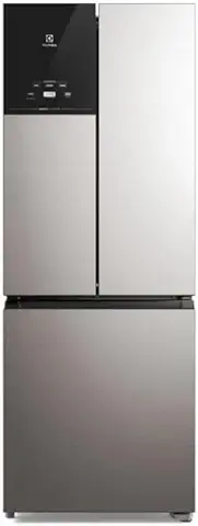 Geladeira Electrolux Frost Free Inverter 480L Efficient AutoSense 3 Portas Inox Look
