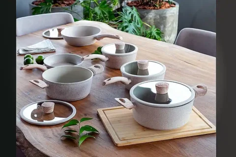 Jogo de Panelas Brinox Ceramic Life Sirius