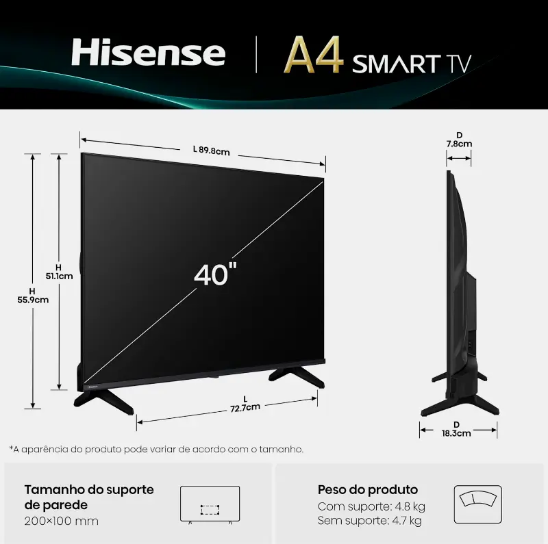 Benefícios da Hisense Smart TV FHD 40