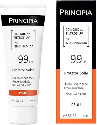 Protetor Solar Facial Principia 20% Mix de Filtros UV + 5% Niacinamida FPS 99