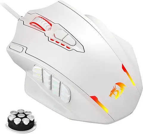 Redragon Mouse para jogos M908 Impact RGB LED MMO com 12 botões laterais