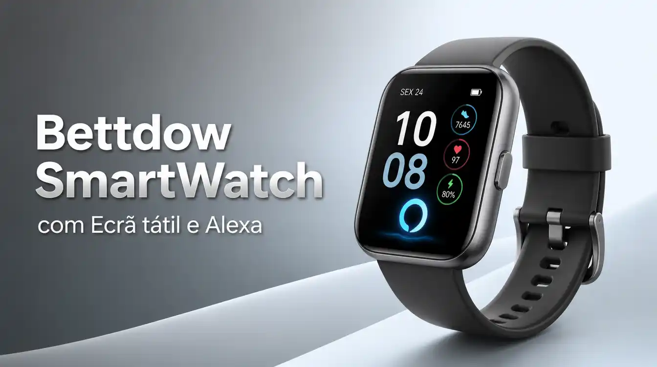 Bettdow SmartWatch com Ecrã tátil e Alexa: Vantagens e Desvantagens