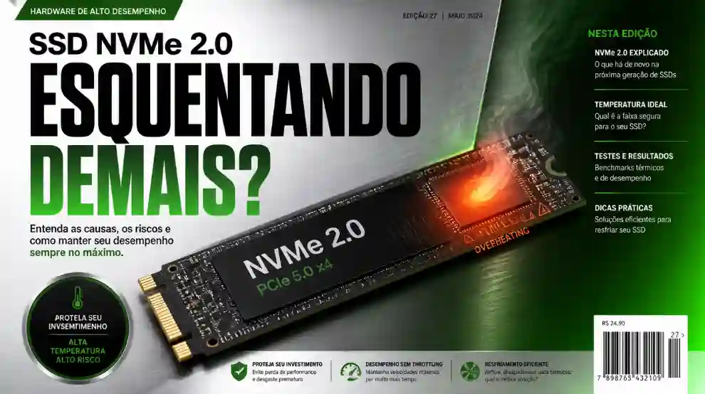 Como monitorar a temperatura de um SSD de Formato NVMe 2.0 Quente