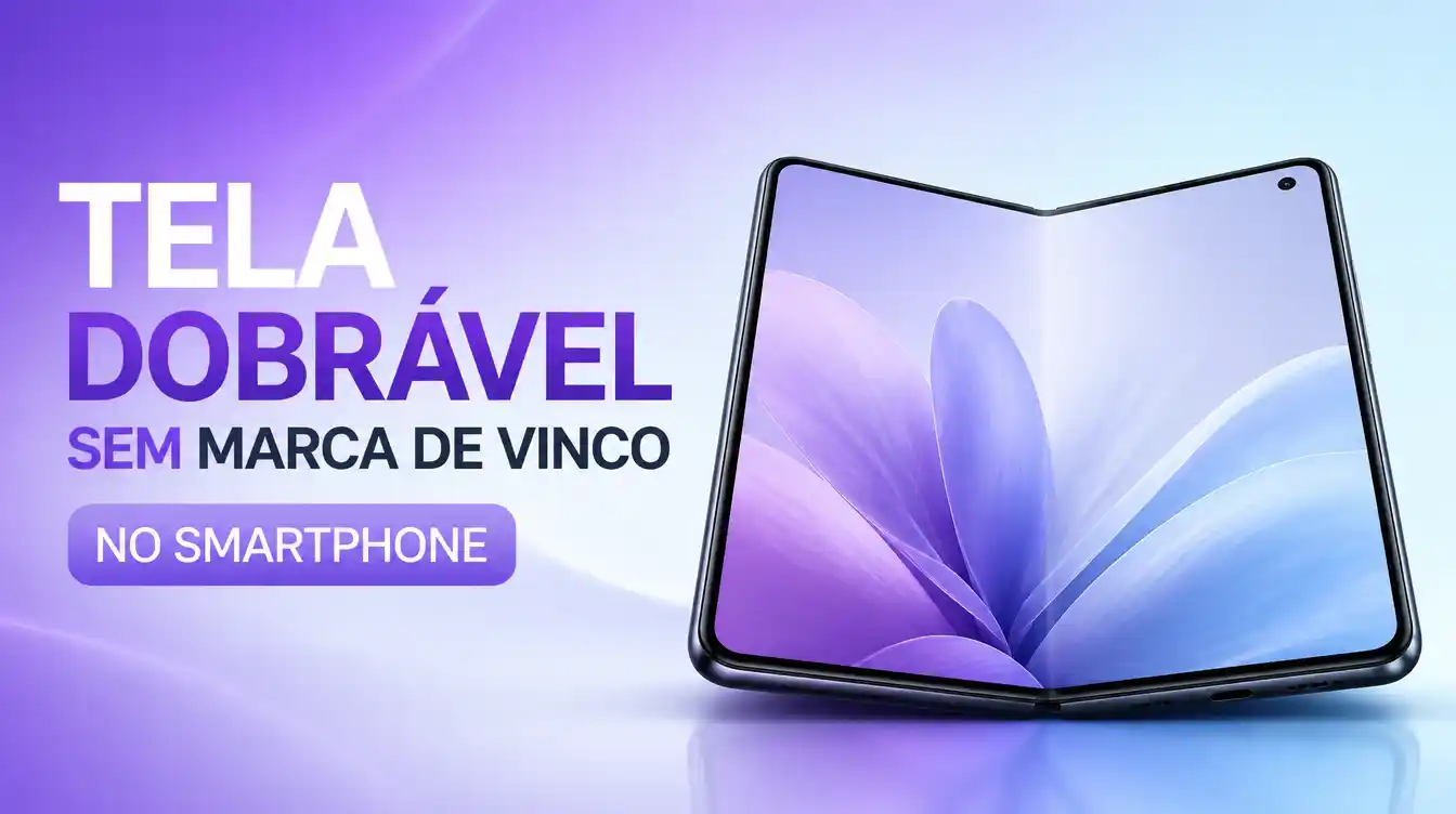 Tela Dobrável sem Marca de Vinco no Smartphone