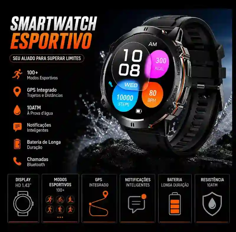 Amazfit Active Edge GPS 10ATM: vantagens e desvantagens