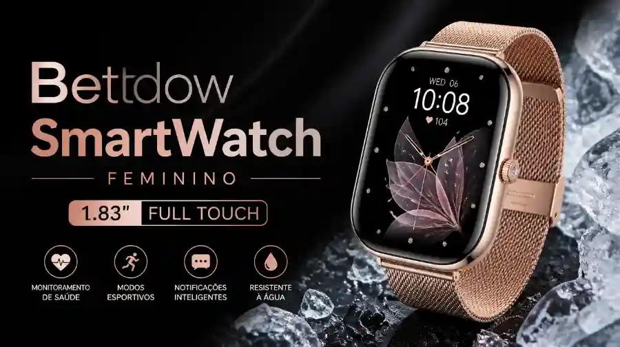 Bettdow SmartWatch Feminino 1.83" Full Touch: Vantagens e Desvantagens